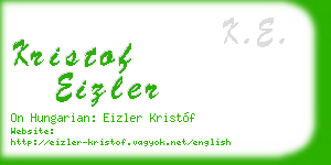 kristof eizler business card